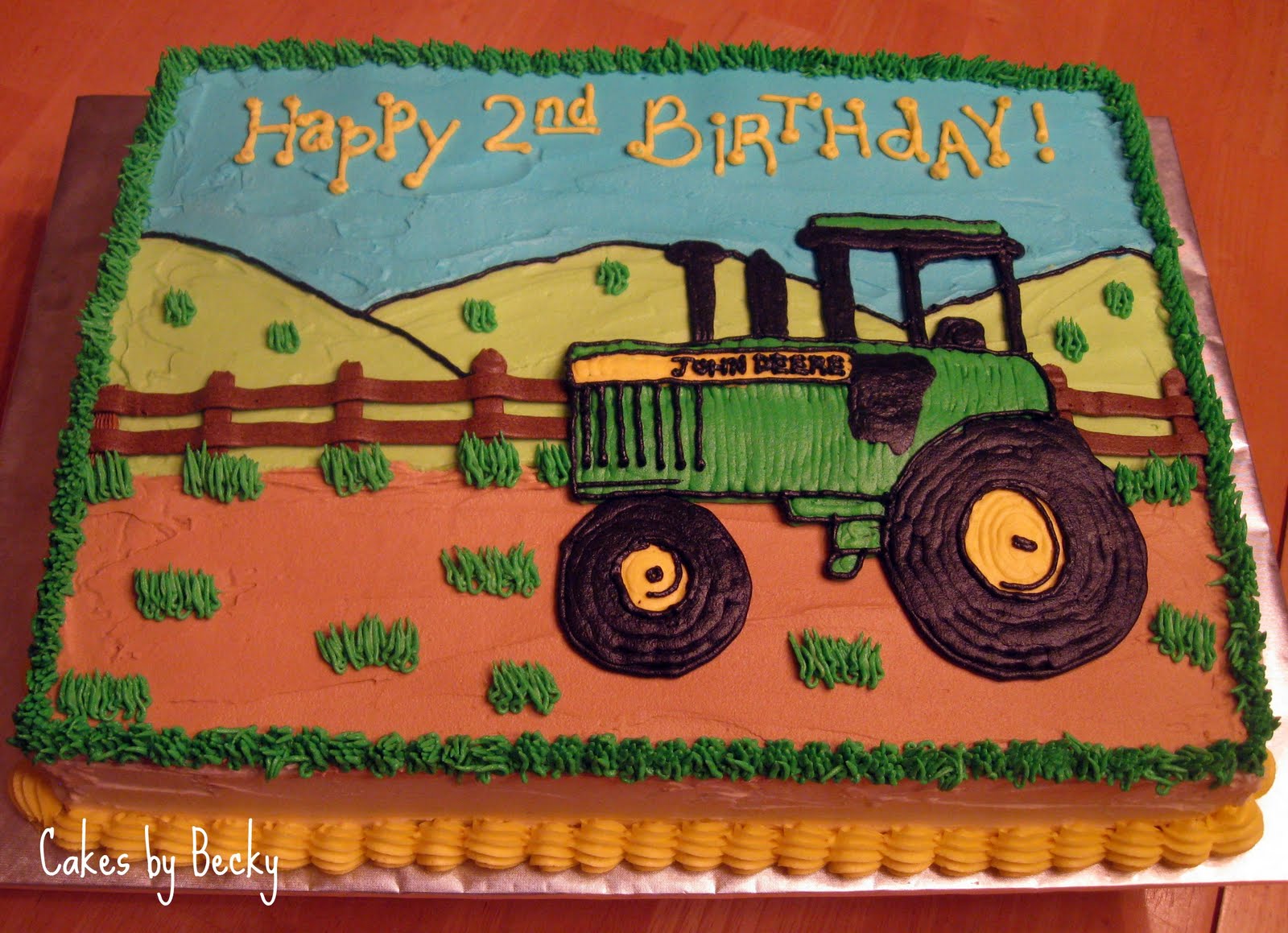 John Deere Tractor Birthday Cake