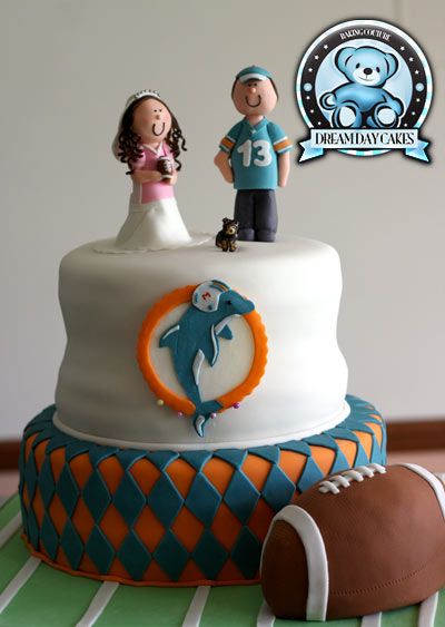 Miami Dolphins Wedding Cake