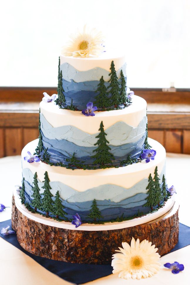 Mountain Wedding Cake