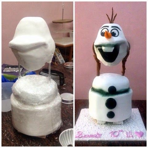 Olaf Frozen Cake Tutorial