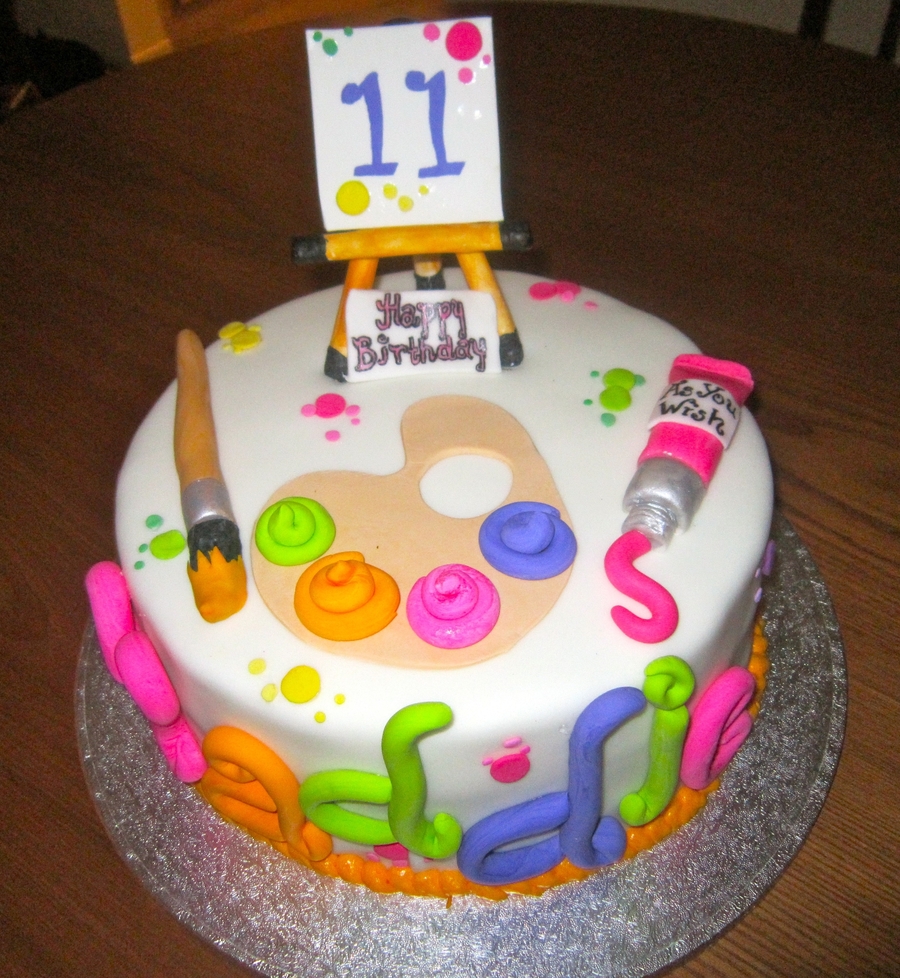 Paint Themed Birthday Cake