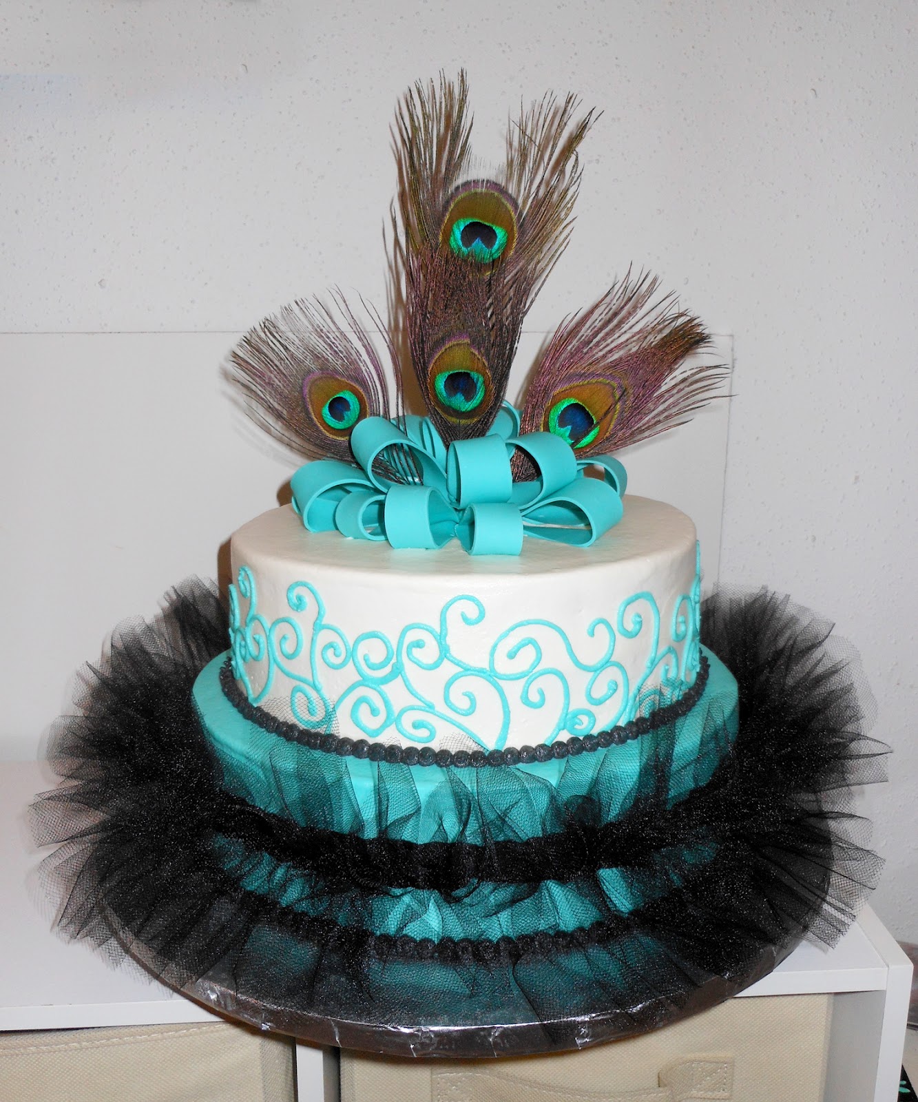 Peacock Feather Birthday Cake