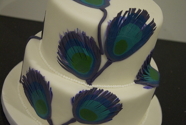 Peacock Feather Birthday Cake