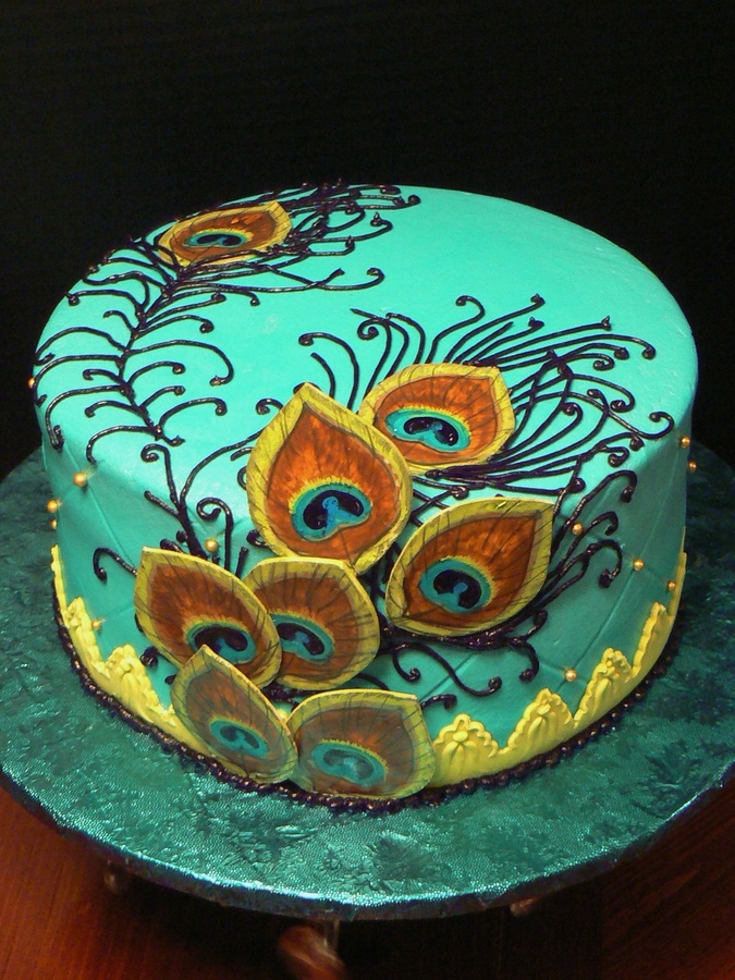 Peacock Feather Cake