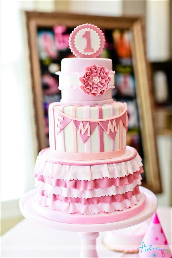 Pink and Girly Birthday Cake