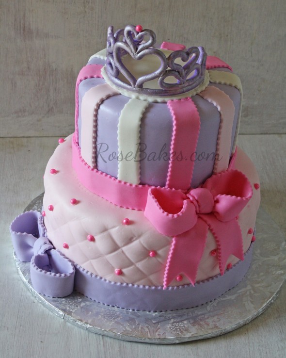 Pink and Purple Princess Cake