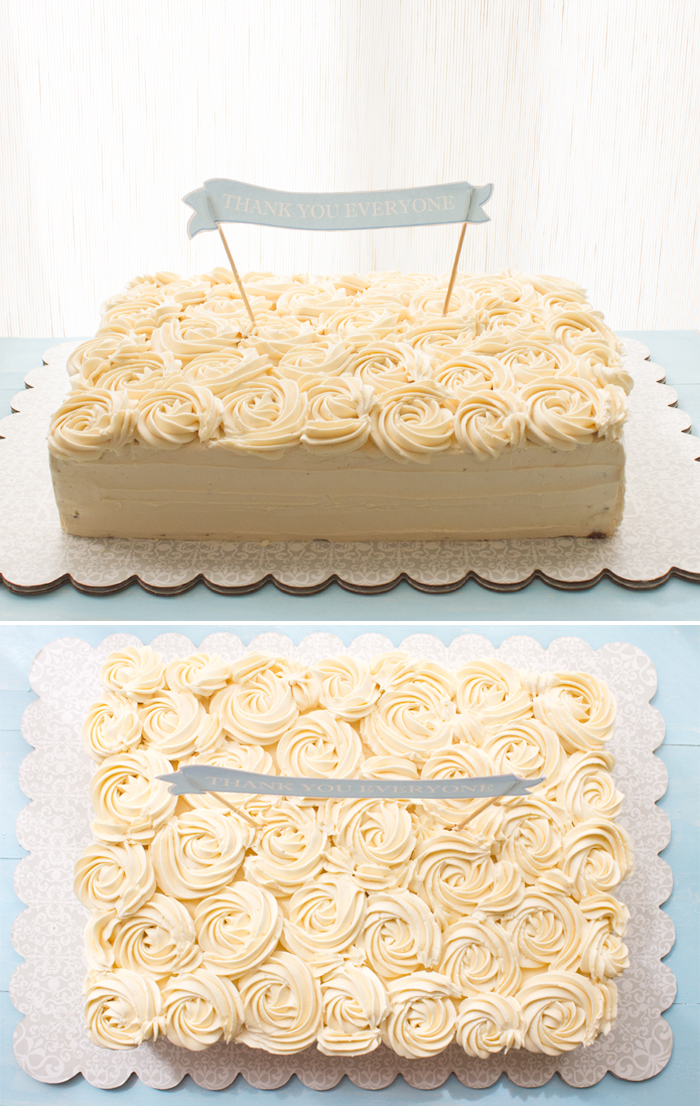 Rosette Buttercream Sheet Cake