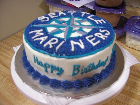 Seattle Mariners Baseball Birthday Cake