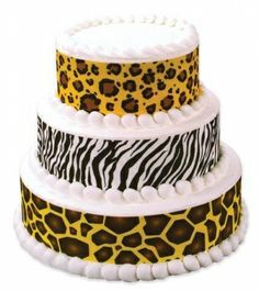 5 Photos of Zebra Print Cakes For Edible