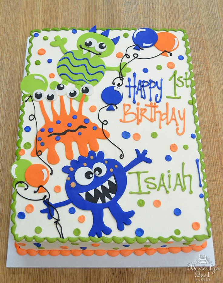 Silly Monsters Birthday Cake