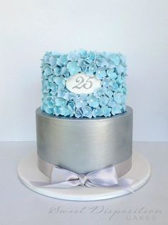 Silver Anniversary Cake