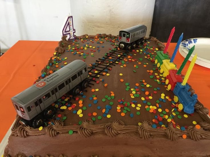 Subway Train Birthday Cake