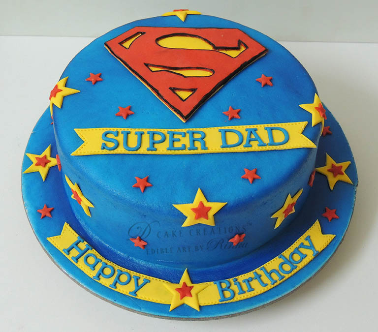 Super Dad Birthday Cake