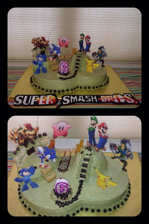 Super Smash Bros Birthday Cake