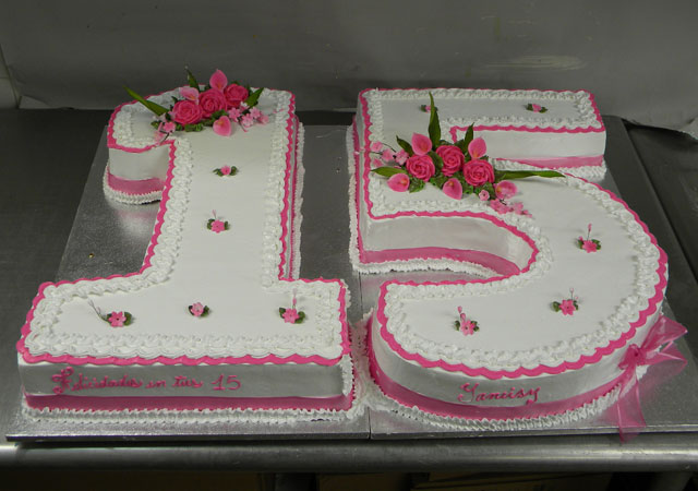 Sweet 15 Birthday Cake