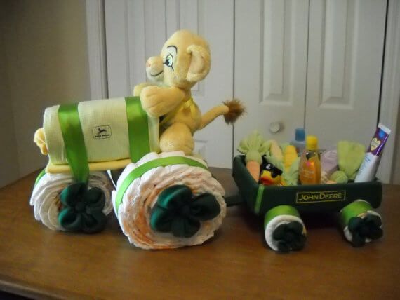 Tractor Diaper Cake