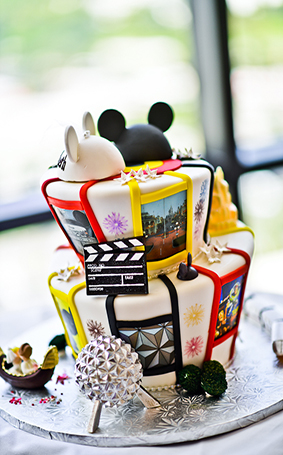 Walt Disney World Themed Wedding Cake