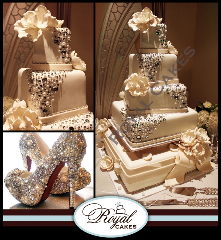 Wedding Cake with Crystals