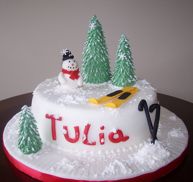 Winter Theme Birthday Cake