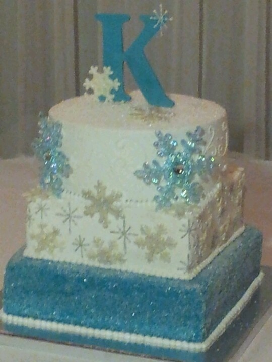 Winter Themed Birthday Cake