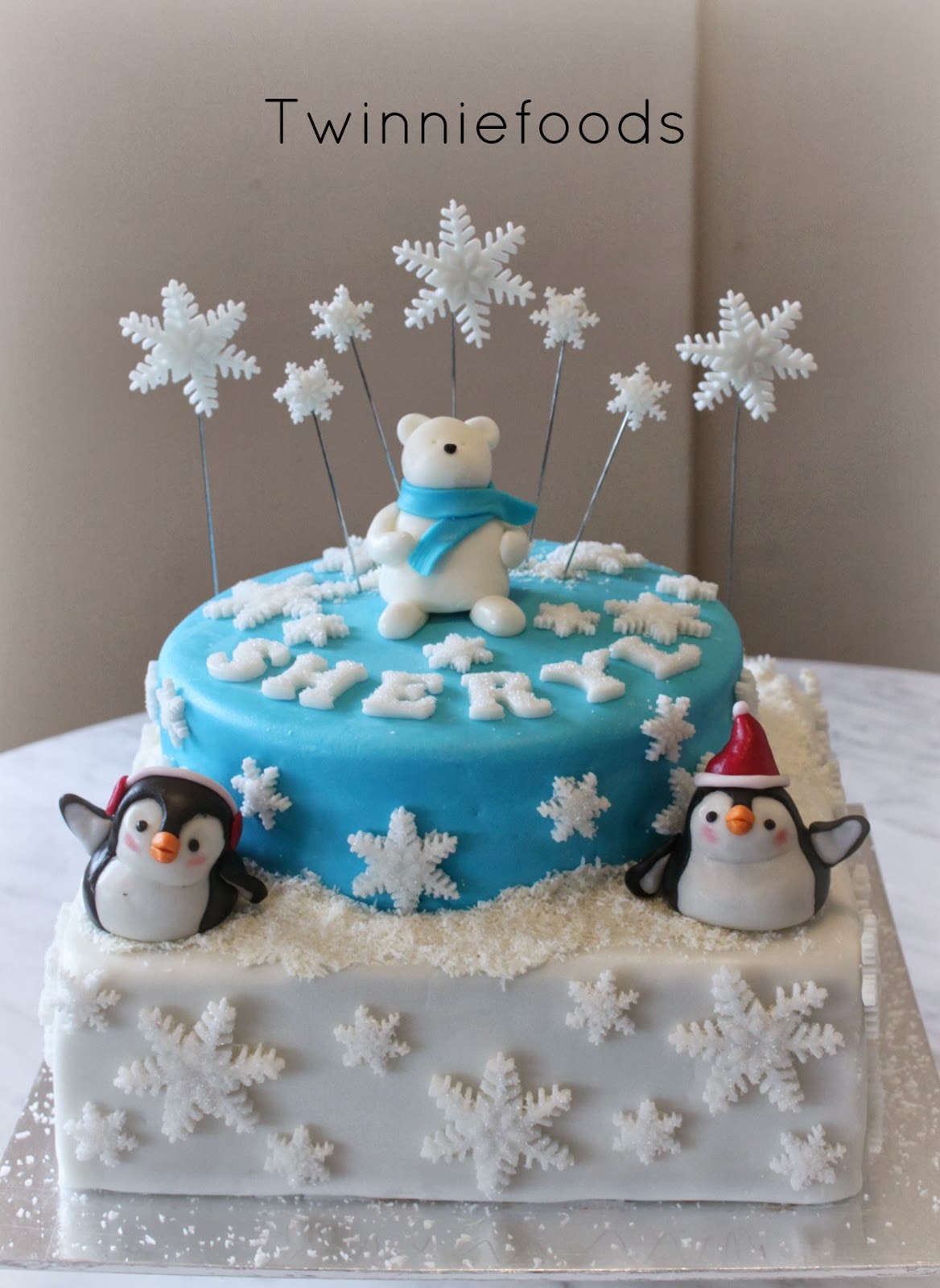 Winter Themed Birthday Cake