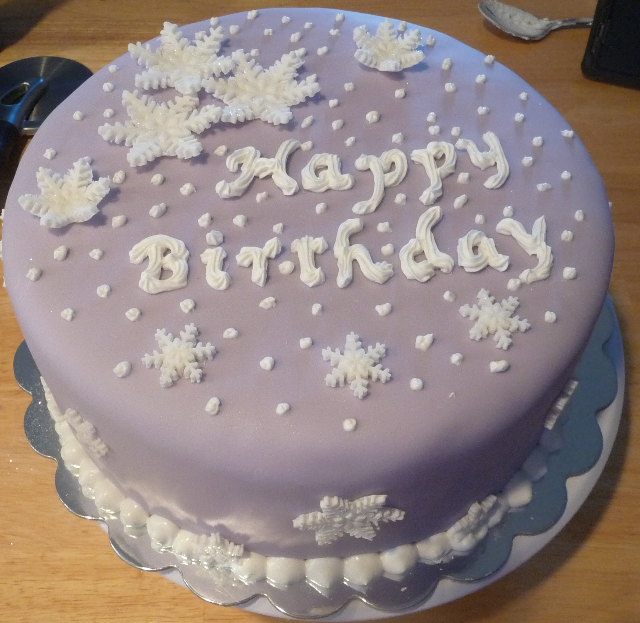 Winter Themed Birthday Cake