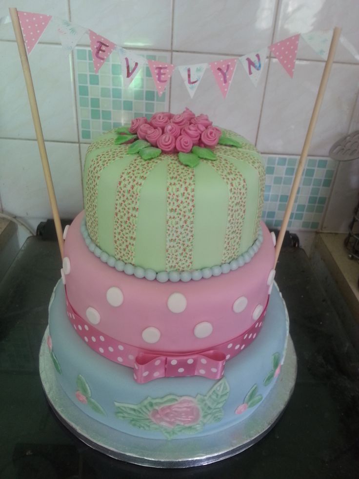 1st Birthday Christening Cake