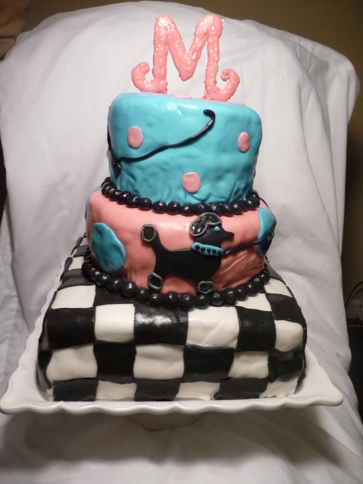 50s Sock Hop Birthday Cake