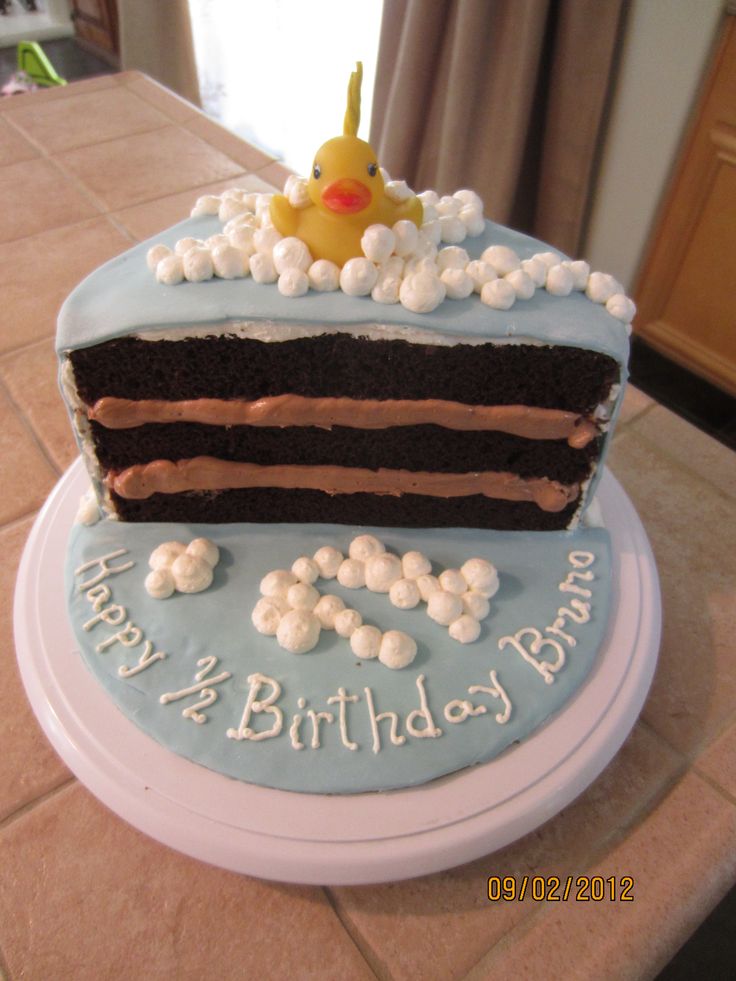 6 Month Old Birthday Cake Idea