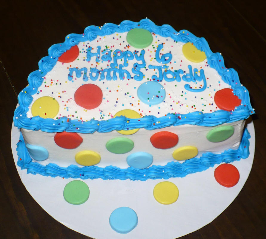 6 Month Old Birthday Cake