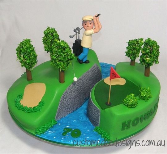70th Birthday Golf Cake