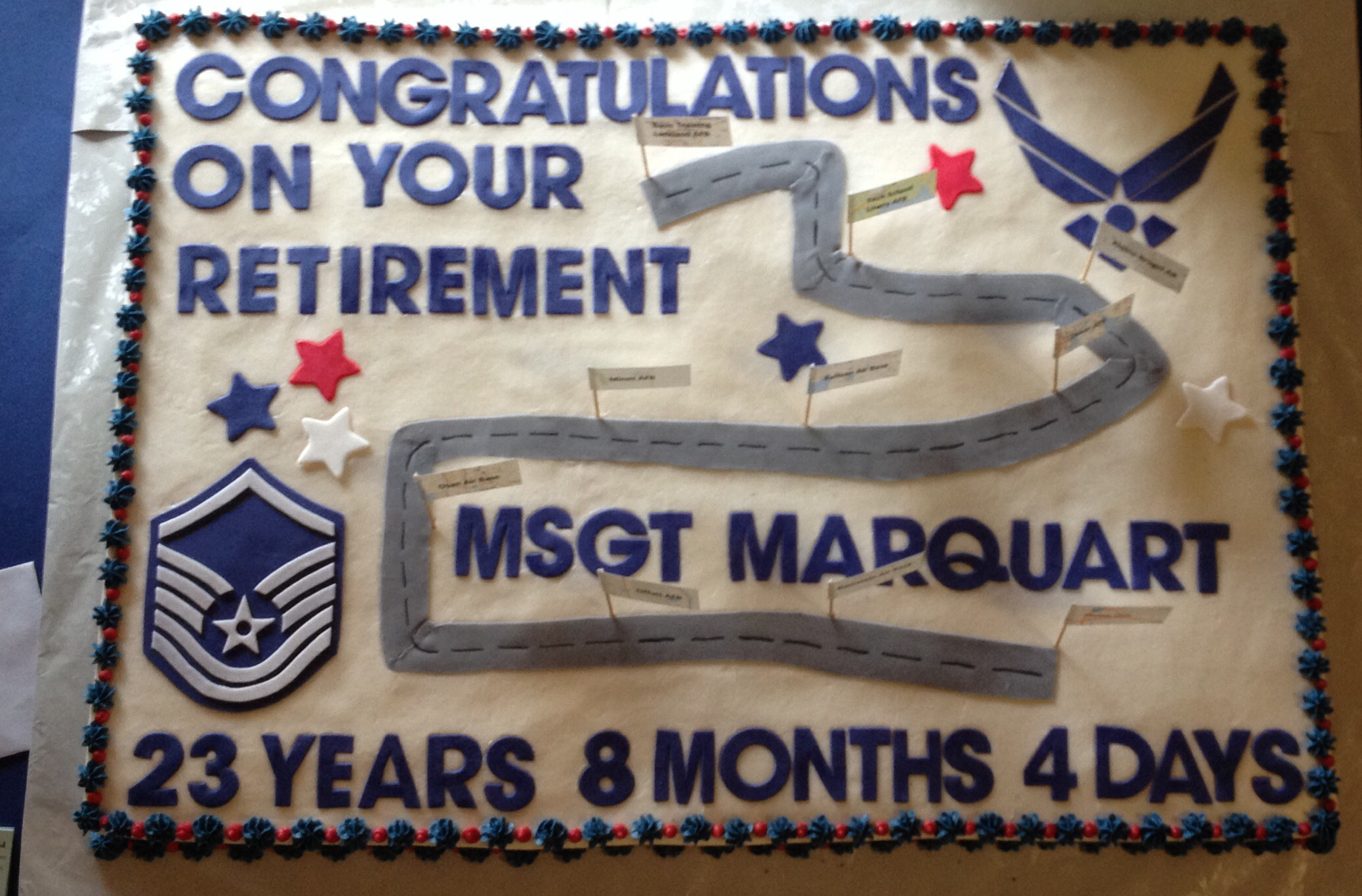 Air Force Retirement Cake