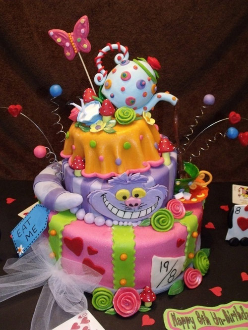 Alice and Wonderland Tea Party Cake