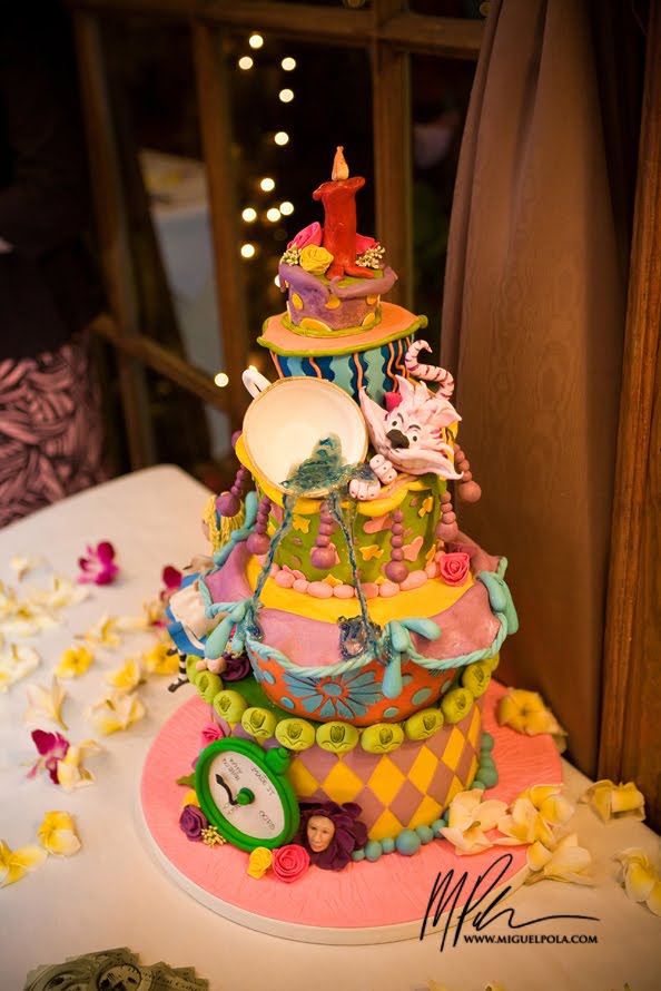 Alice and Wonderland Wedding Cake