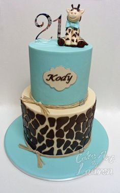 8 Photos of Giraffe Print Birthday Cakes For Baby Boy