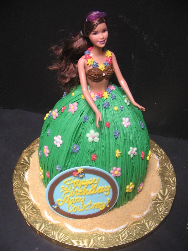 Barbie Luau Birthday Cake