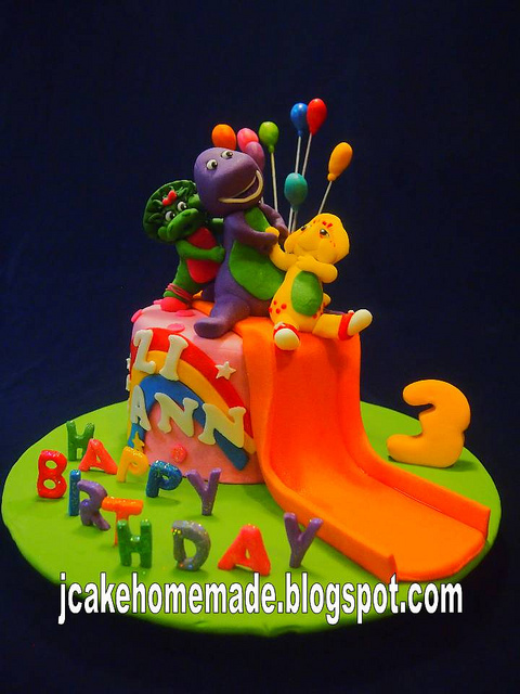 Barney and Friends Birthday Cake