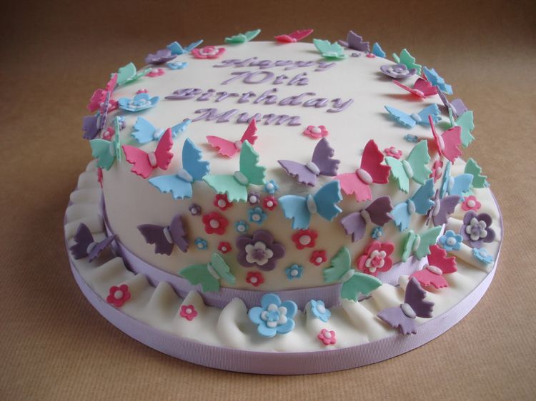 Birthday Cake with Butterflies