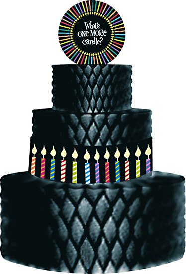 Black Birthday Cake