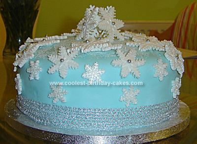 9 Photos of Birthday Cakes Red Snowflakes