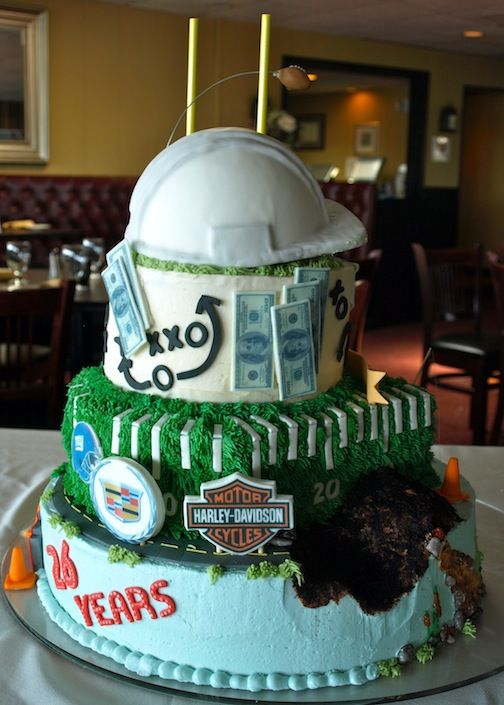 Construction Retirement Cake