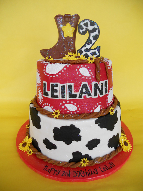 Cowgirl Themed Birthday Cake