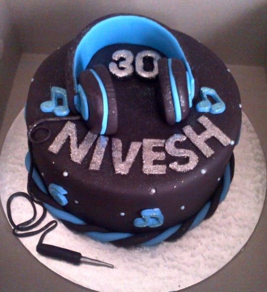 DJ Themed Birthday Cake