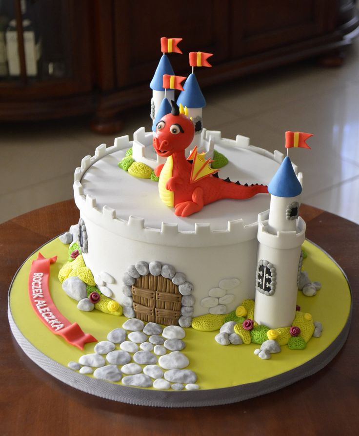 Dragon Castle Birthday Cake Boy