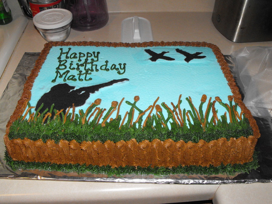 Duck Hunting Birthday Cake