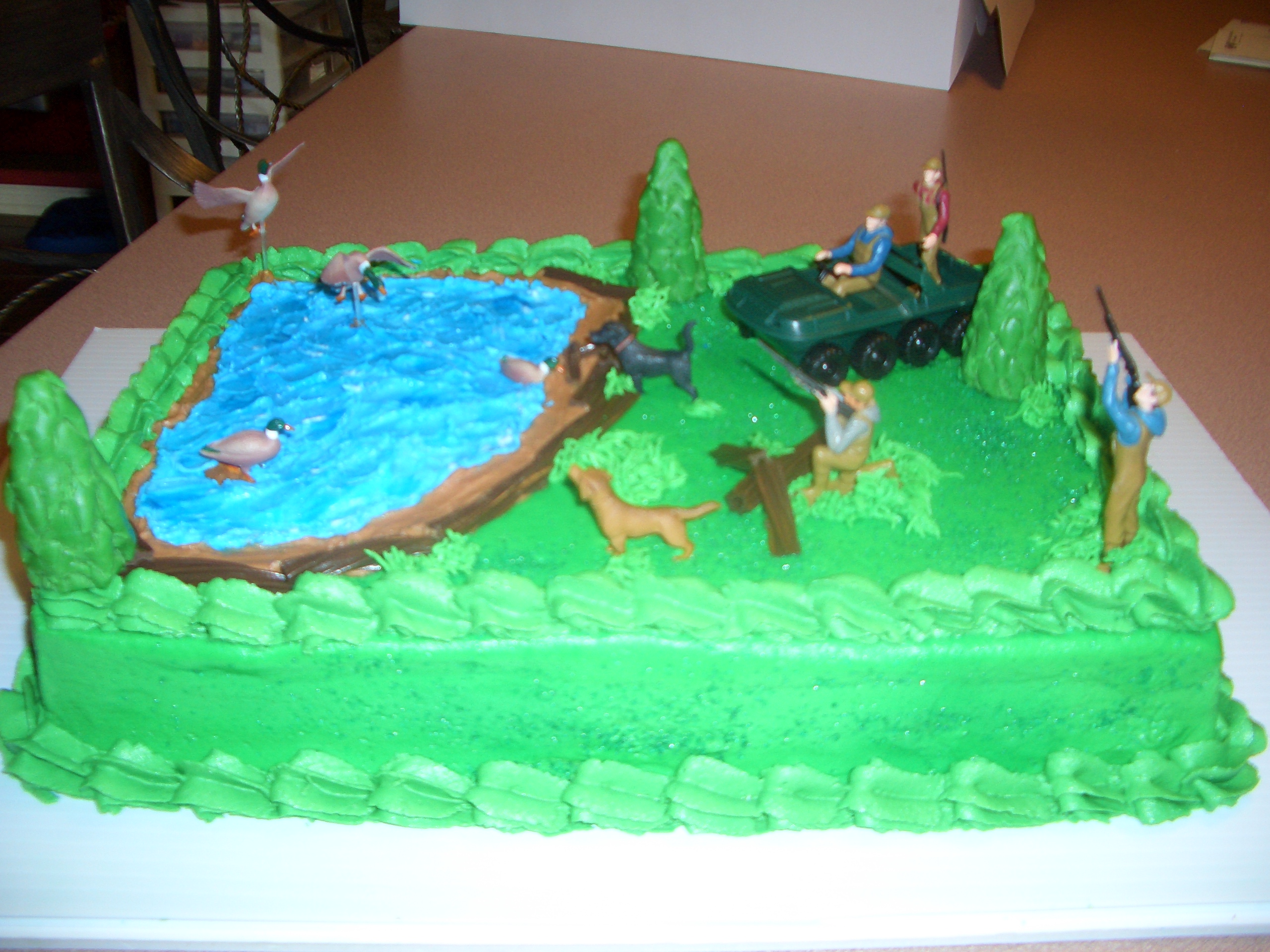 Duck Hunting Birthday Cake