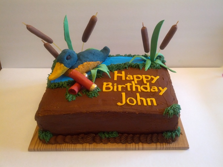 Duck Hunting Birthday Cake