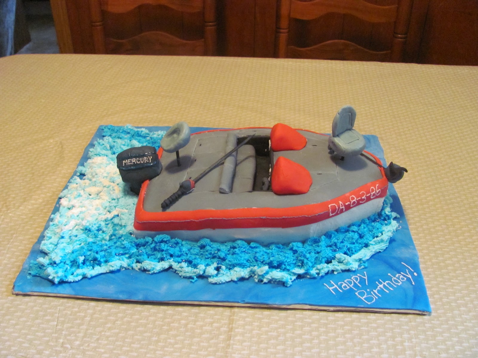 8 Photos of Motor Boat Birthday Cakes