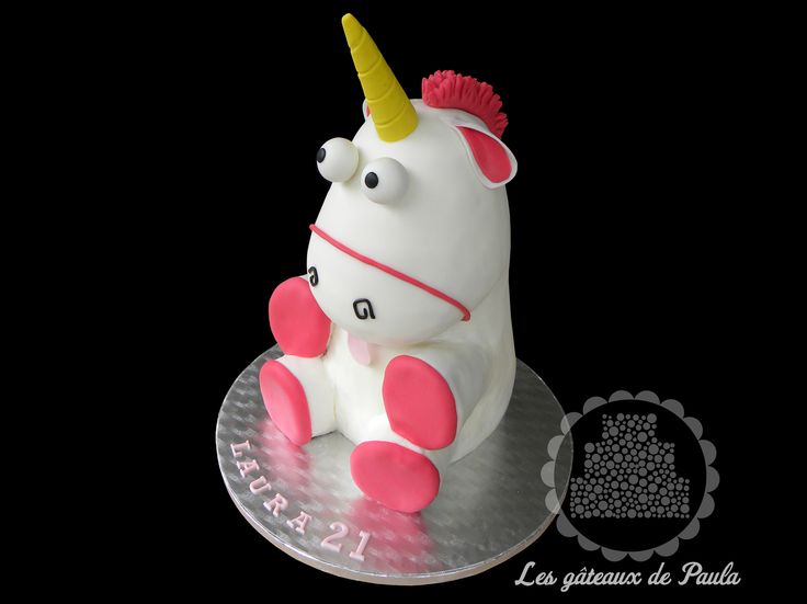 Fluffy Unicorn From Despicable Me Cake