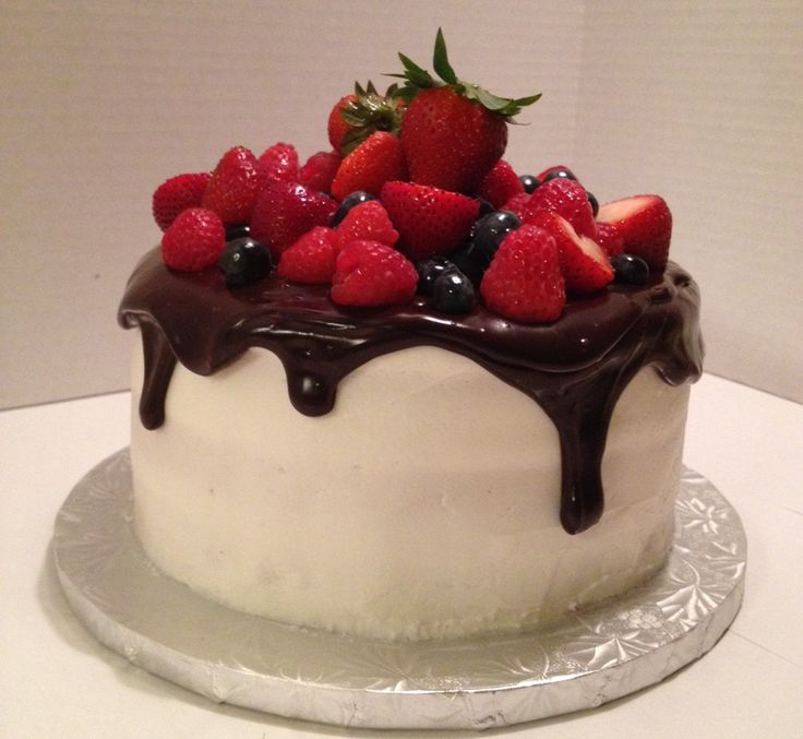 Fresh Fruit Birthday Cake